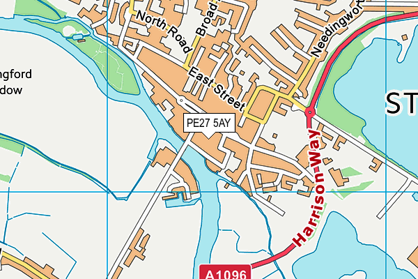 PE27 5AY map - OS VectorMap District (Ordnance Survey)
