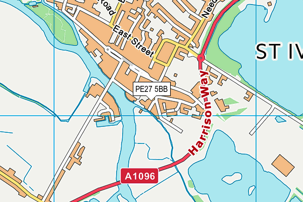 PE27 5BB map - OS VectorMap District (Ordnance Survey)