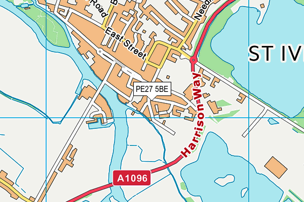 PE27 5BE map - OS VectorMap District (Ordnance Survey)