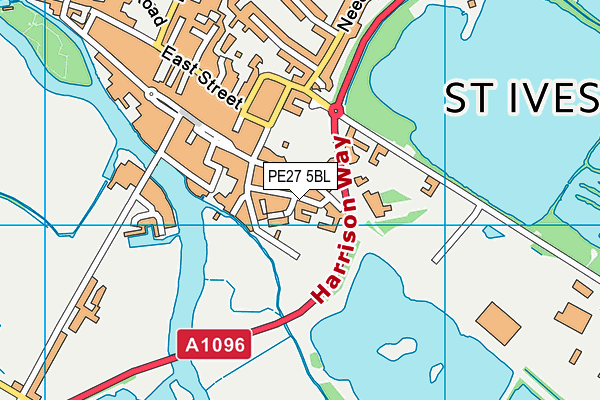 PE27 5BL map - OS VectorMap District (Ordnance Survey)