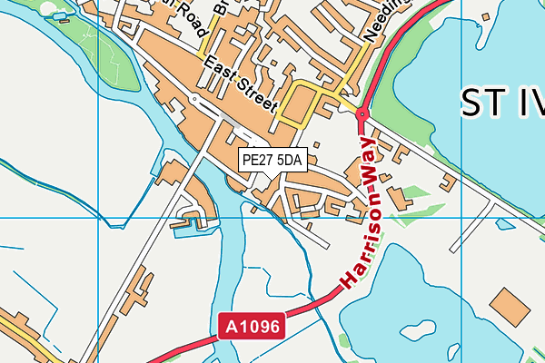 PE27 5DA map - OS VectorMap District (Ordnance Survey)