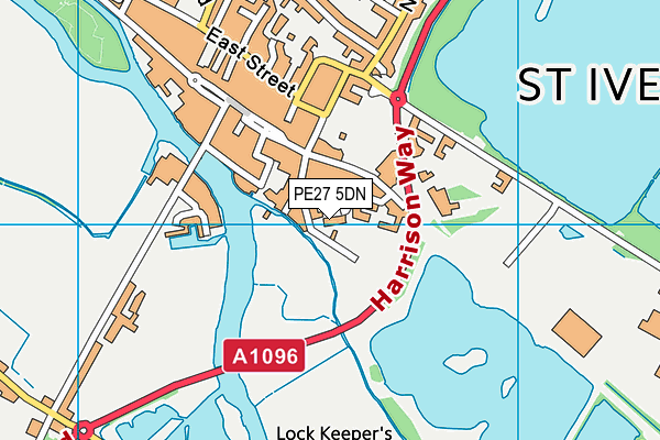 PE27 5DN map - OS VectorMap District (Ordnance Survey)