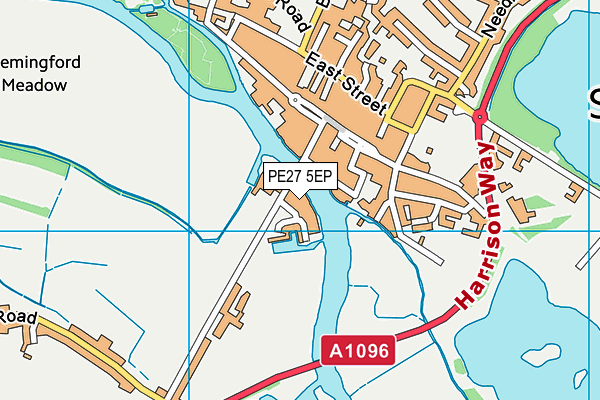 PE27 5EP map - OS VectorMap District (Ordnance Survey)