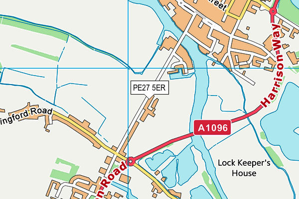 PE27 5ER map - OS VectorMap District (Ordnance Survey)