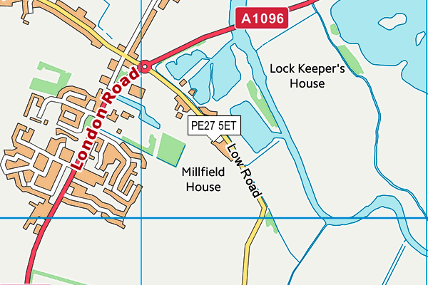 PE27 5ET map - OS VectorMap District (Ordnance Survey)