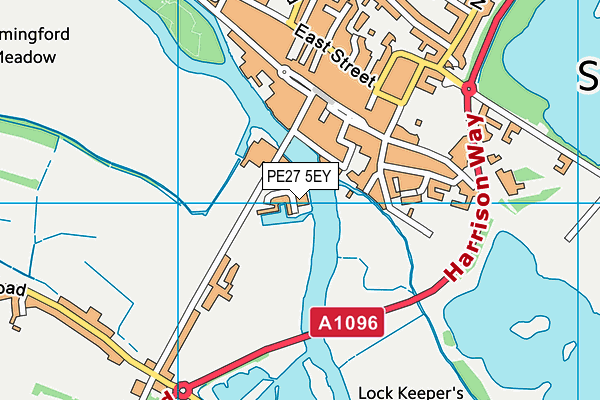 PE27 5EY map - OS VectorMap District (Ordnance Survey)