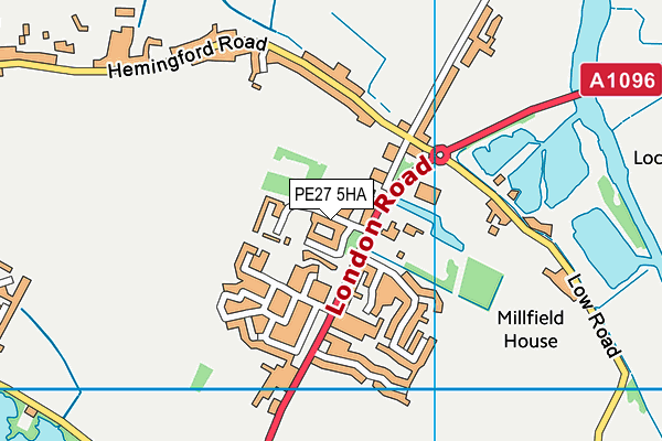 PE27 5HA map - OS VectorMap District (Ordnance Survey)