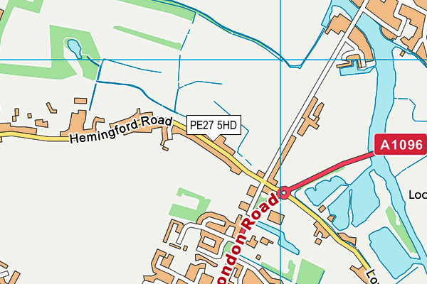 PE27 5HD map - OS VectorMap District (Ordnance Survey)