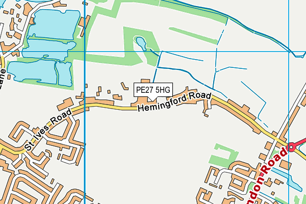 PE27 5HG map - OS VectorMap District (Ordnance Survey)