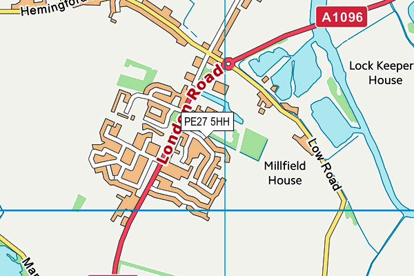 PE27 5HH map - OS VectorMap District (Ordnance Survey)