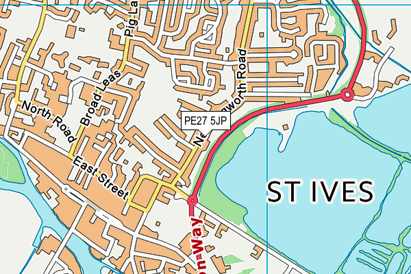 PE27 5JP map - OS VectorMap District (Ordnance Survey)