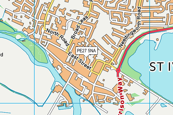 PE27 5NA map - OS VectorMap District (Ordnance Survey)