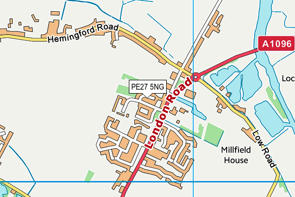 PE27 5NG map - OS VectorMap District (Ordnance Survey)