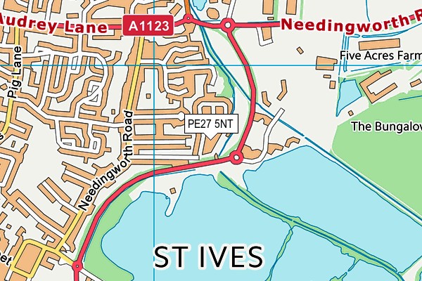 PE27 5NT map - OS VectorMap District (Ordnance Survey)