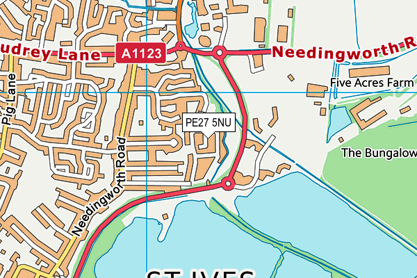 PE27 5NU map - OS VectorMap District (Ordnance Survey)