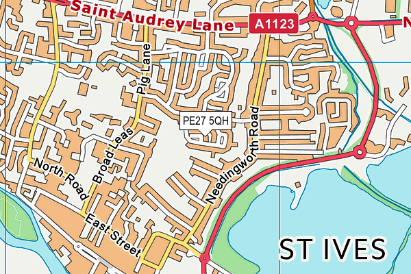 PE27 5QH map - OS VectorMap District (Ordnance Survey)