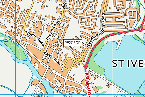 PE27 5QP map - OS VectorMap District (Ordnance Survey)