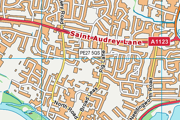 PE27 5QS map - OS VectorMap District (Ordnance Survey)
