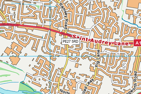 PE27 5RD map - OS VectorMap District (Ordnance Survey)