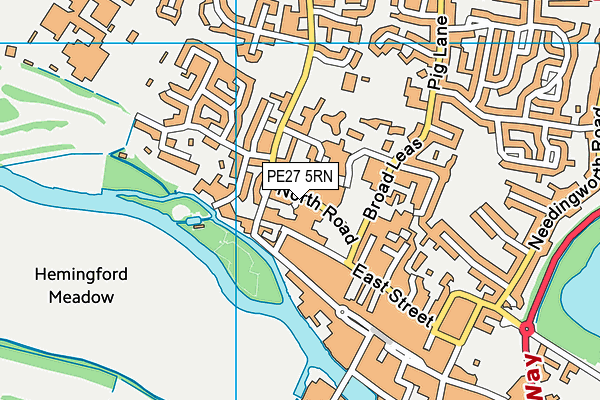 PE27 5RN map - OS VectorMap District (Ordnance Survey)