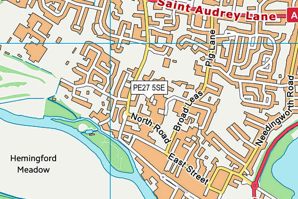 PE27 5SE map - OS VectorMap District (Ordnance Survey)
