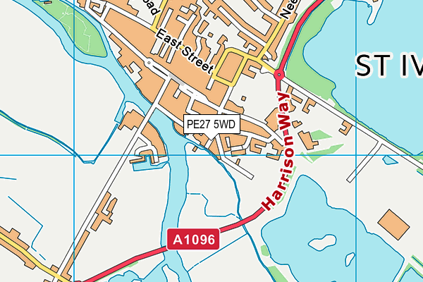 PE27 5WD map - OS VectorMap District (Ordnance Survey)