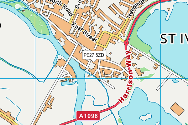 PE27 5ZD map - OS VectorMap District (Ordnance Survey)