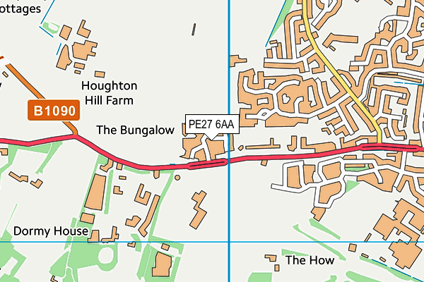 PE27 6AA map - OS VectorMap District (Ordnance Survey)