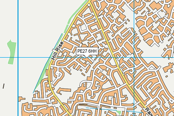 PE27 6HH map - OS VectorMap District (Ordnance Survey)