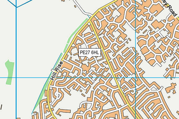 PE27 6HL map - OS VectorMap District (Ordnance Survey)