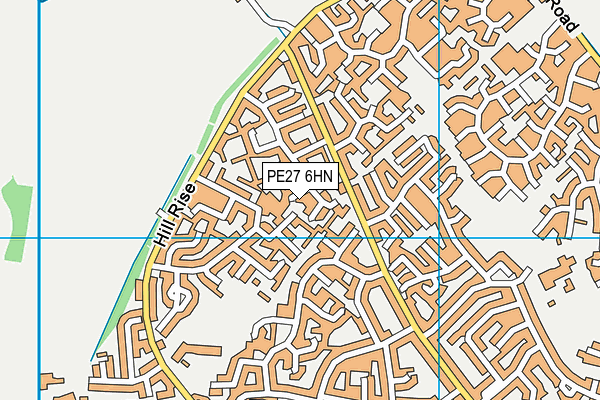 PE27 6HN map - OS VectorMap District (Ordnance Survey)