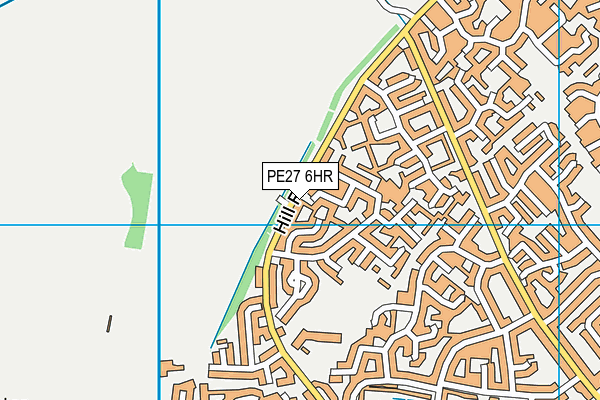 PE27 6HR map - OS VectorMap District (Ordnance Survey)