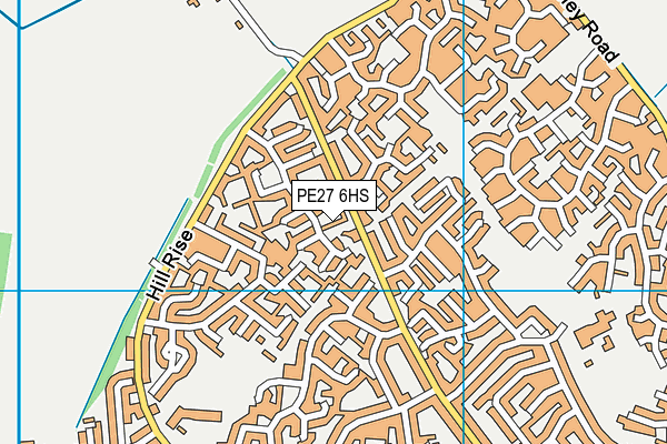 PE27 6HS map - OS VectorMap District (Ordnance Survey)