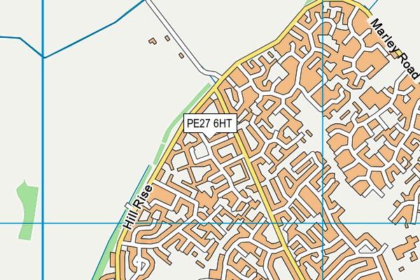PE27 6HT map - OS VectorMap District (Ordnance Survey)