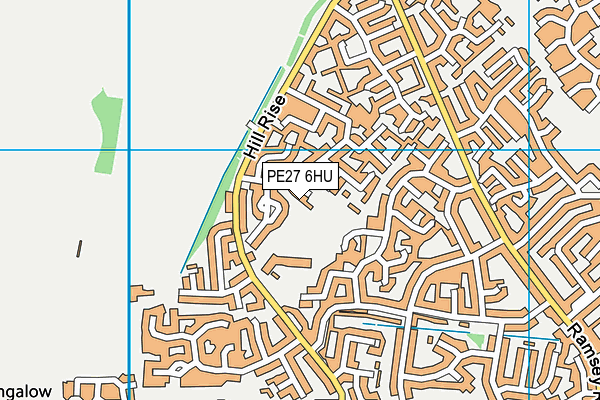 PE27 6HU map - OS VectorMap District (Ordnance Survey)