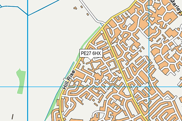PE27 6HX map - OS VectorMap District (Ordnance Survey)