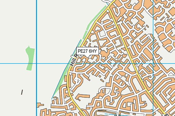 PE27 6HY map - OS VectorMap District (Ordnance Survey)