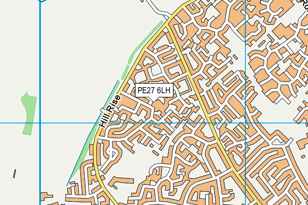 PE27 6LH map - OS VectorMap District (Ordnance Survey)
