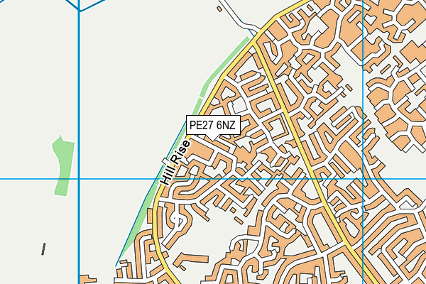 PE27 6NZ map - OS VectorMap District (Ordnance Survey)
