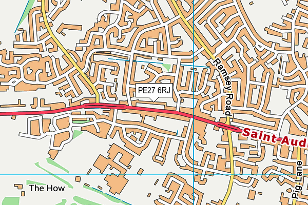 PE27 6RJ map - OS VectorMap District (Ordnance Survey)