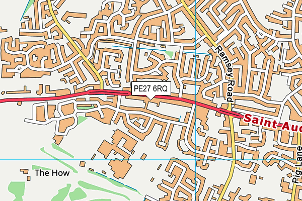 PE27 6RQ map - OS VectorMap District (Ordnance Survey)