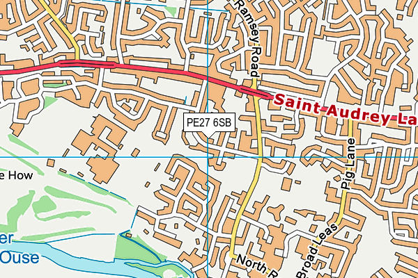 PE27 6SB map - OS VectorMap District (Ordnance Survey)
