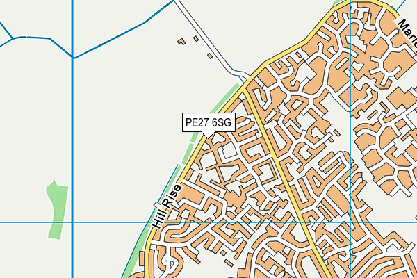 PE27 6SG map - OS VectorMap District (Ordnance Survey)