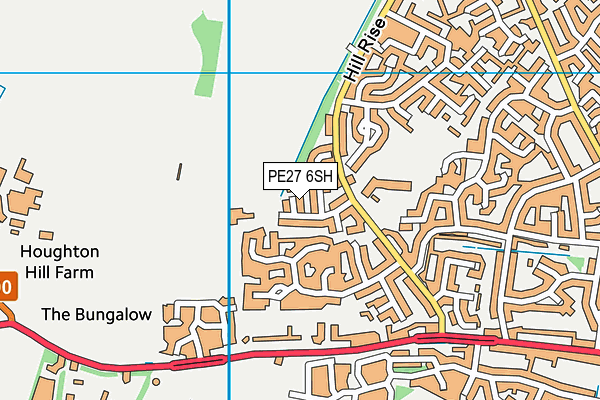 PE27 6SH map - OS VectorMap District (Ordnance Survey)