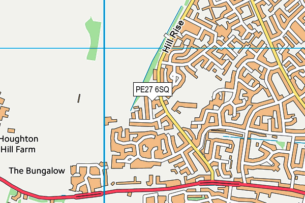PE27 6SQ map - OS VectorMap District (Ordnance Survey)