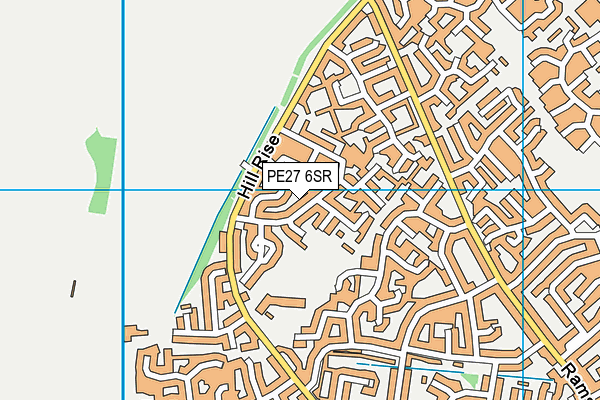 PE27 6SR map - OS VectorMap District (Ordnance Survey)
