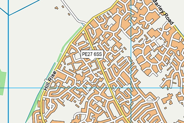 PE27 6SS map - OS VectorMap District (Ordnance Survey)