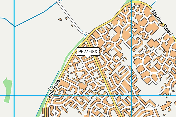 PE27 6SX map - OS VectorMap District (Ordnance Survey)
