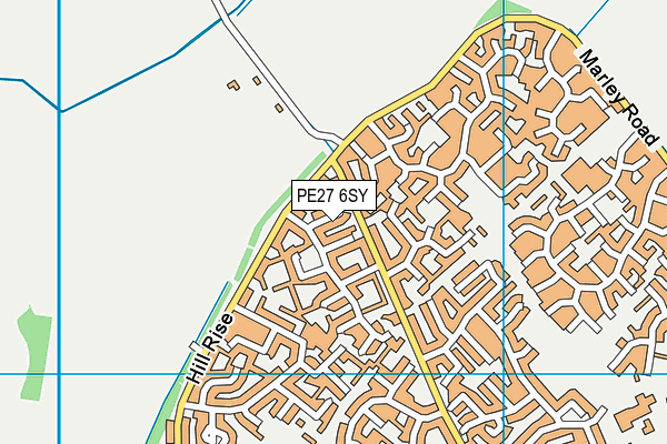 PE27 6SY map - OS VectorMap District (Ordnance Survey)