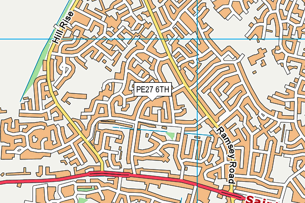 PE27 6TH map - OS VectorMap District (Ordnance Survey)